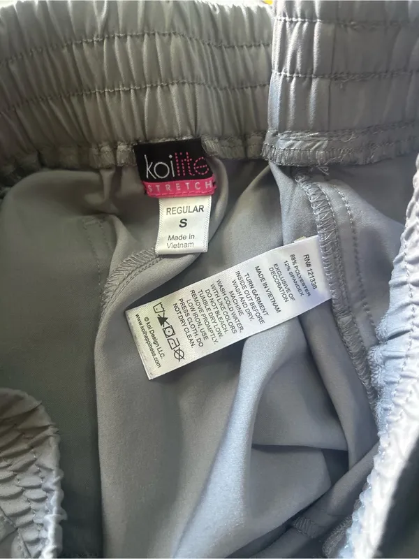 Koi Lite Scrub pants Small Gray - Image 3
