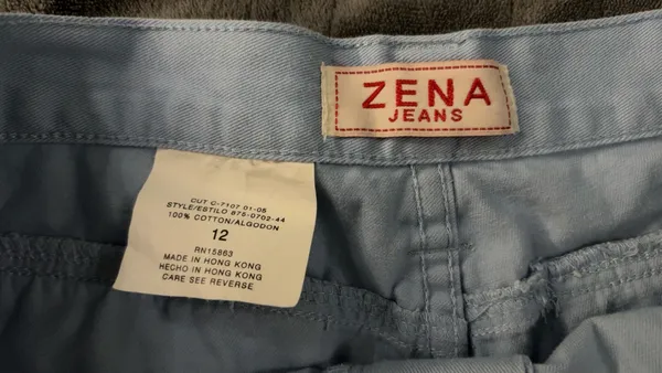 Vintage ZENA Jean Shorts blue 12 - Image 5