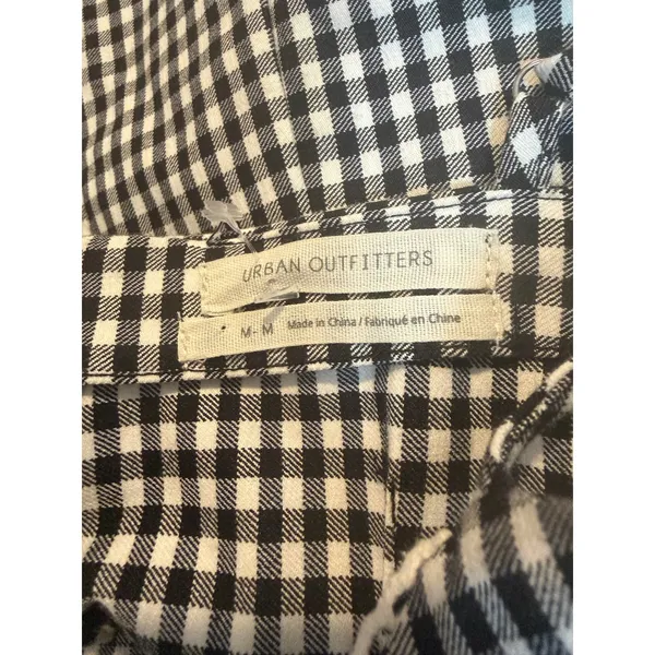 Urban Outfitters Southold‎ Gingham Mini Dress Black Multi Checkered Size M NWOT - Image 5