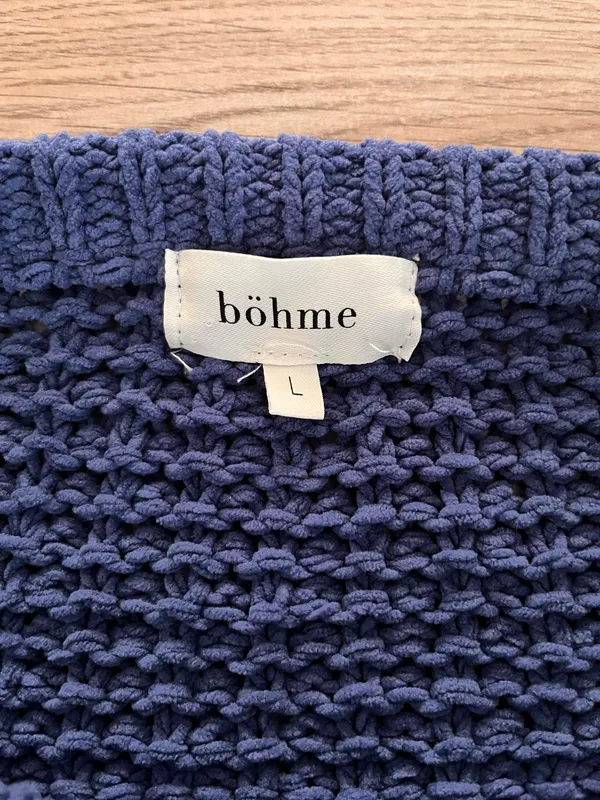 Bohme cable knit sweater size large - Image 4