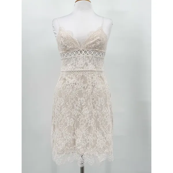 Victoria’s Secret Slip Dress Small Lace Ivory Sheer Chemise Coquette Whimsical - Image 3