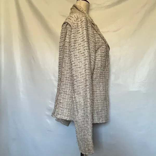 CAbi Estate Chenille Womens Blazer Sz M Lagenlook Artsy Knit 985 Quiet Luxury - Image 6