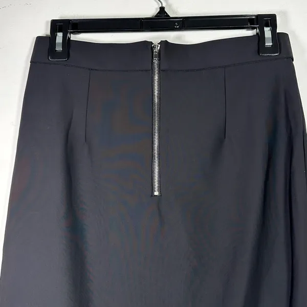 Ookie and Lala Black High Waist Pencil Skirt Front‎ Slit Midi Women's Medium - Image 6