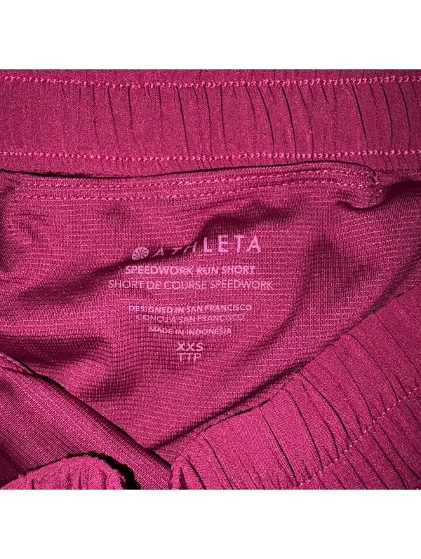 Athleta $50 Run Woman’s XXS Athletic Shorts in Burgundy, Training/Running - Image 5