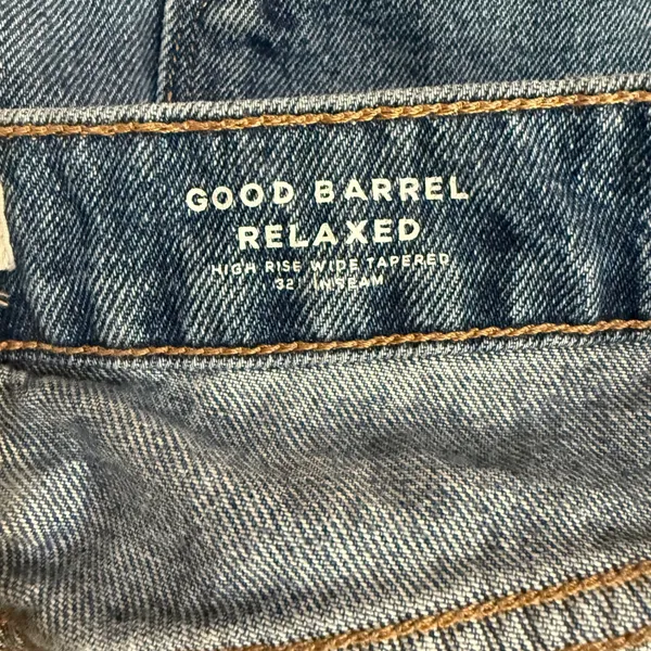 Good American Good Barrel Relaxed Jeans Women 12/31 Blue High Rise Wide Tapered - Image 9