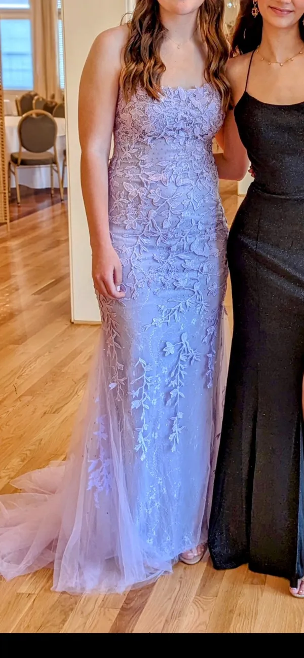Amelia Couture Lilac Prom Dress - Image 2