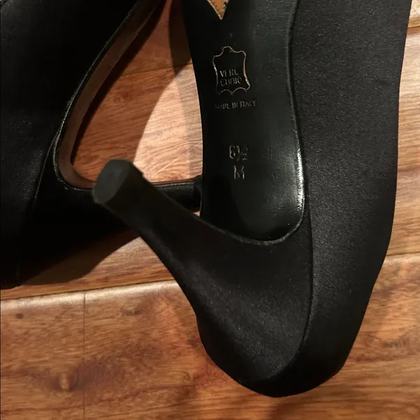 Authentic YSL Black Satin Heels Size 6.5 - Image 9