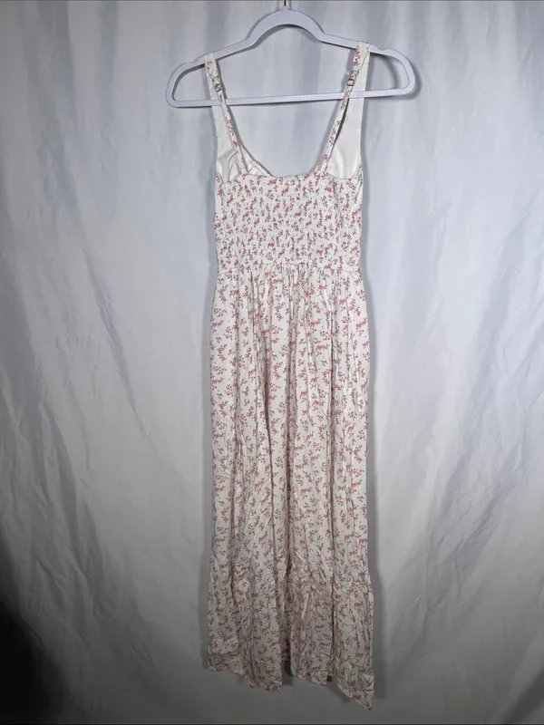Hollister Womens Pink Floral Maxi Dress Xs - Image 5