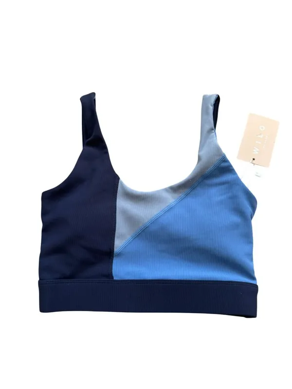 WILO Blue Ribbed Colorblock Bra Size XS NEW NWT - Image 2