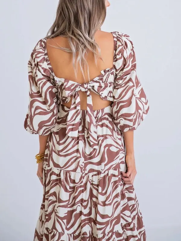 *NEW* Karlie Poplin Smocked Zebra Dress - Image 2