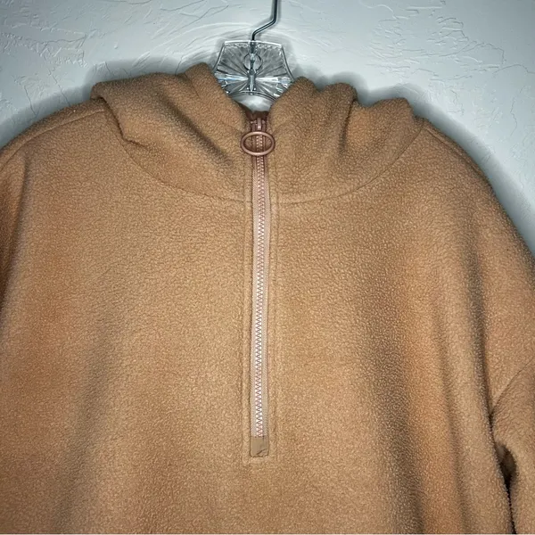 Fabletics‎ Lotta Teddy Quarter Zip Pullover Hooded Sweater - Image 3
