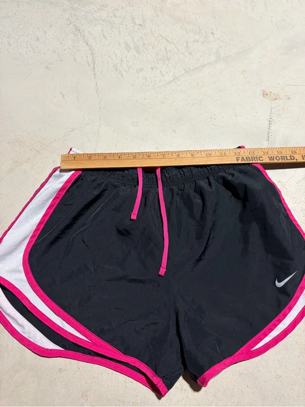 Nike Women’s Black Running Shorts with Pink Trim medium - Image 3