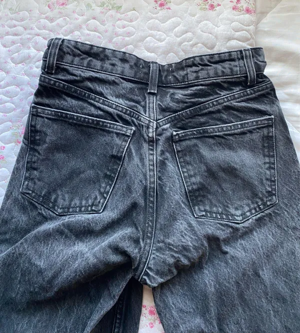 ZARA Black Jeans High-Rise Straight Leg - Image 2