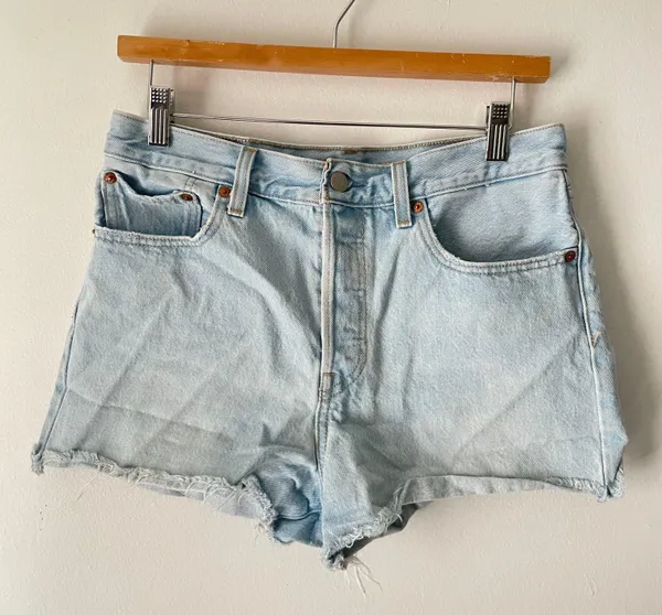 Light Wash Wedgie Shorts - Image 4