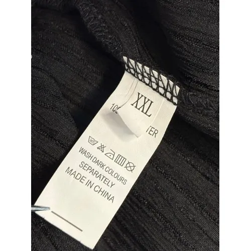 Women's Crinkle Wide Leg Slacks‎ XXL Lightweight Summer Black NEW - Image 3