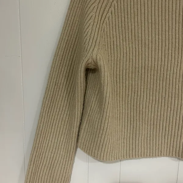 H&M Neutral Tan Turtleneck Sweater - Image 3