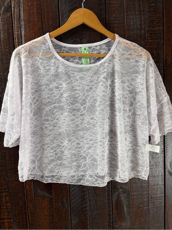 Honeydew Light Lavender Lace Top - Image 2