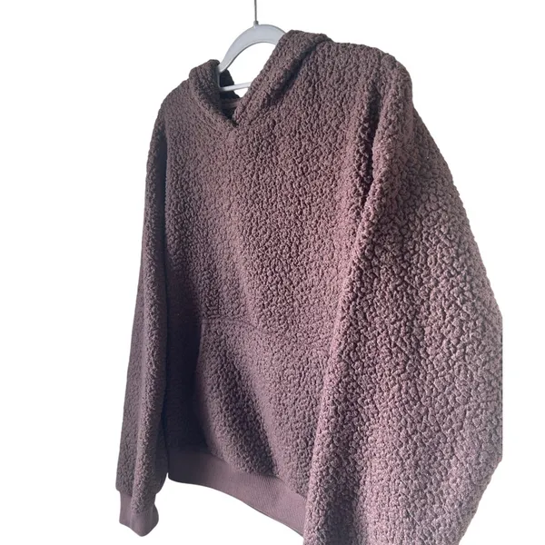 American Eagle Purple Sherpa Hoodie - Medium - Image 3