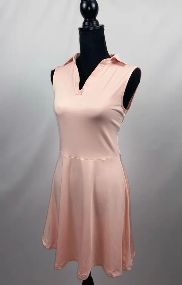 ress Tennis/Golf Sleeveless Dress V-Neck With Shorts Medium Light Pink - Image 5