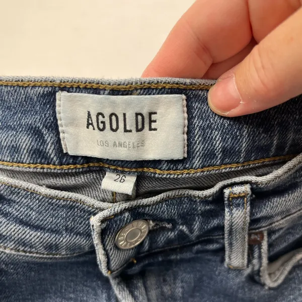 Agolde Toni Mid Rise Straight Ankle Womens Size 26 Blue Denim Jean‎ Five Pockets - Image 2