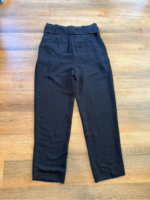 Madewell Black Paperbag Waist Tapered Chinos - Image 5