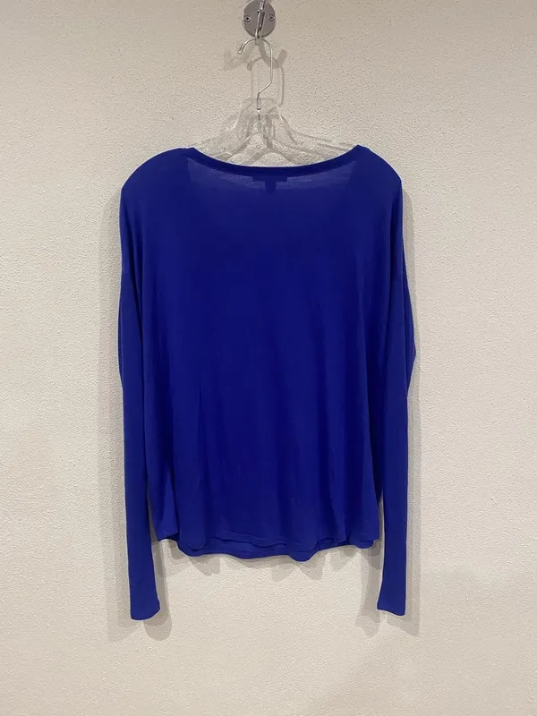 Alo Yoga Shirt Womens Large Blue Long Sleeve Scoop Neck Lightweight Athletic - Image 4
