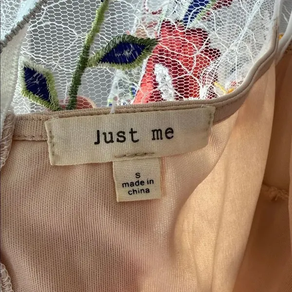 Just Me Floral Embroidered Midi Dress - Image 8