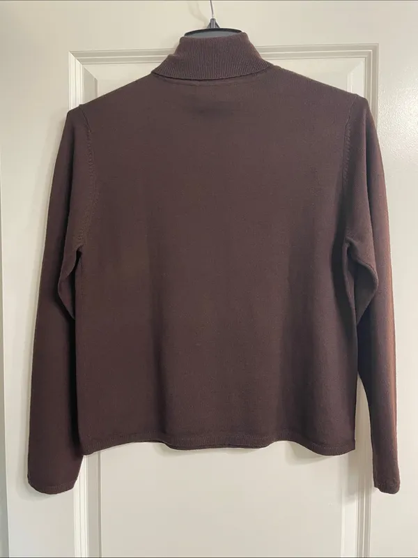 Charter Club Extra Fine Italian Merino Wool Turtleneck Sweater Vintage Size XL - Image 2