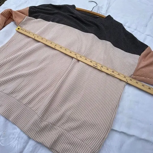 Kirundo size L color block texture oversized knit top. Black Size L - Image 7