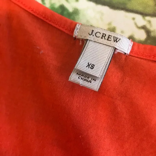 J. Crew Womens Tank Top Size XS Orange Eyelet‎ Dot Sleeveless 76808 - Image 5