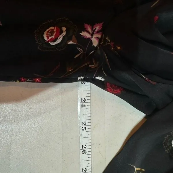 Old Navy Womens Floral Long Sleeve Velvet Trim Peasant Swing Dress Black Size XL - Image 13