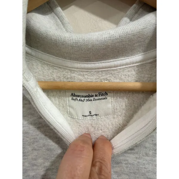 Abercrombie & Fitch Soft AF Max Essentials Grey‎ Quarter Zip Sweatshirt Womens S - Image 2