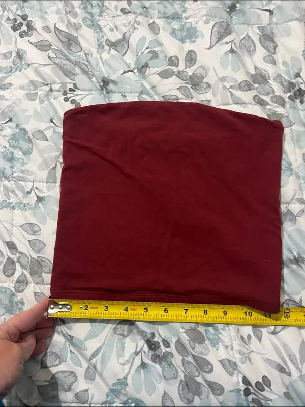 John Galt Brandy Melville Women’s Burgundy Tube Top Size XS or Small - Image 5