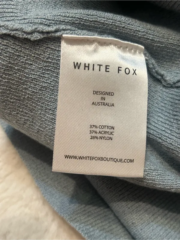 White Fox blue sweater mini skirt woman’s size XS - Image 3