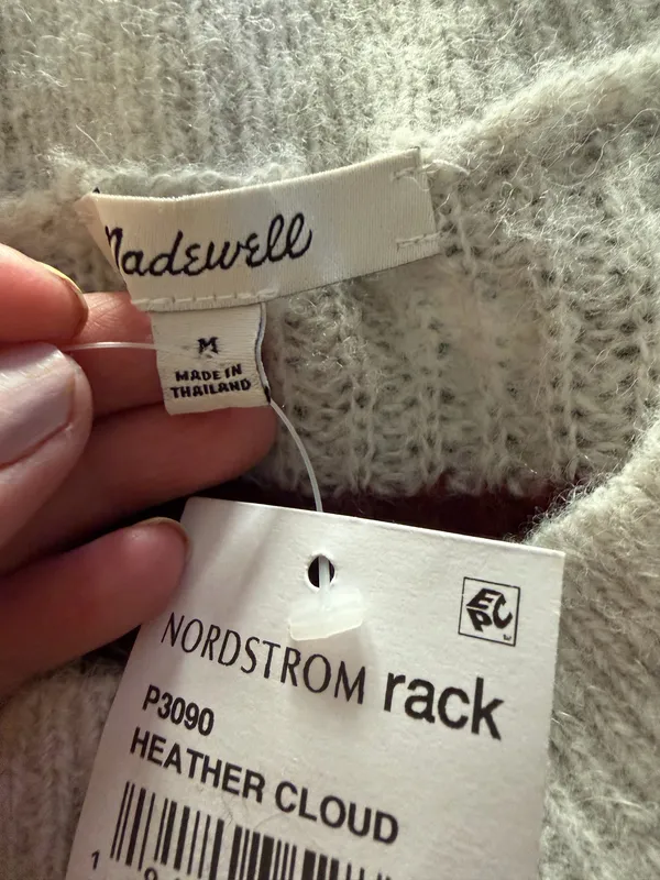 Madewell red and White Striped soft Knit Pullover Sweater - Image 4
