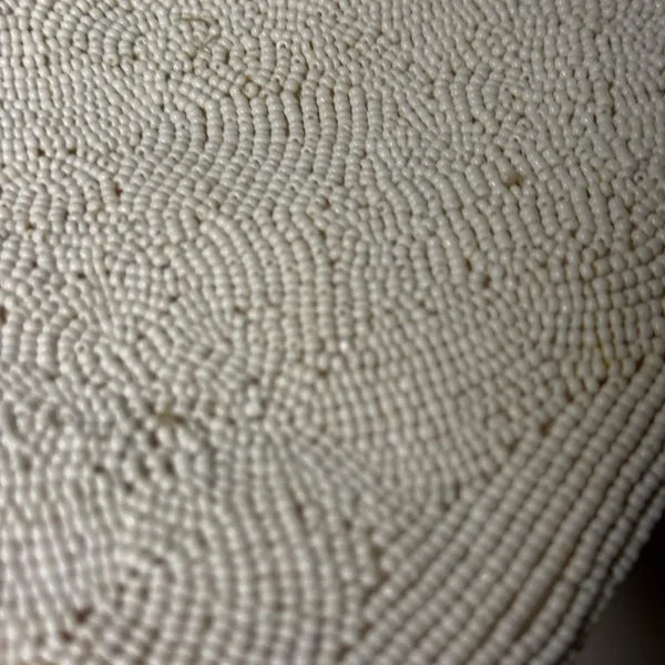 Vintage kiss lock White Beaded Clutch - Image 7