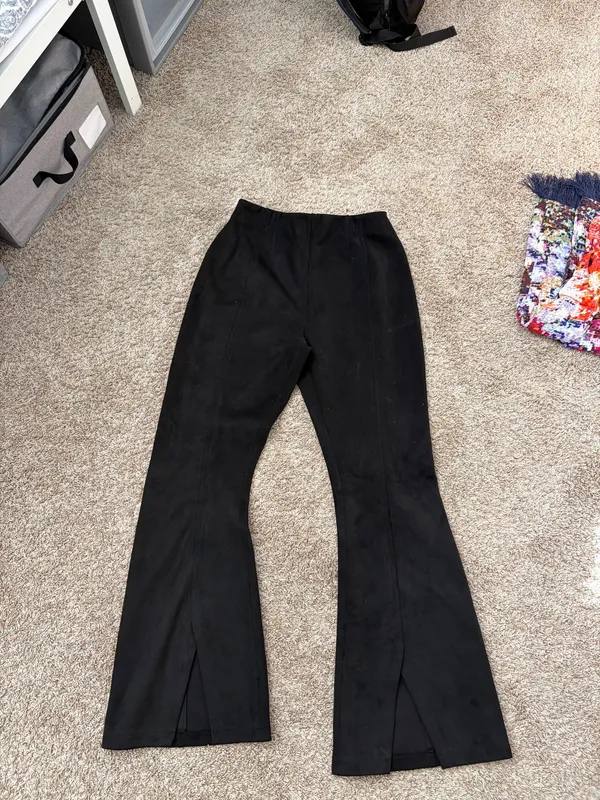 Free People Real Deal Vegan CRVY Suede Flare - Image 3