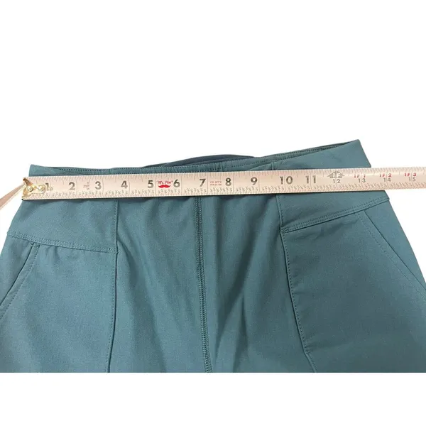 Fabletics High Waisted Hybrid Cargo Pants Short Inseam Teal Blue S Stretch NWT - Image 12