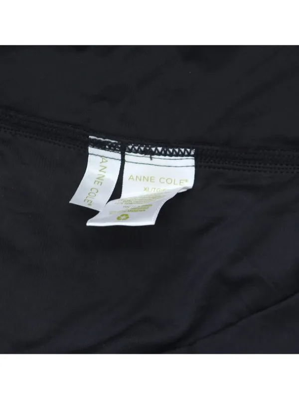 NWT Anne Cole Womens Soft Wide Band Swim Skirt Bikini Bottom MYMB41401 Black XL - Image 4