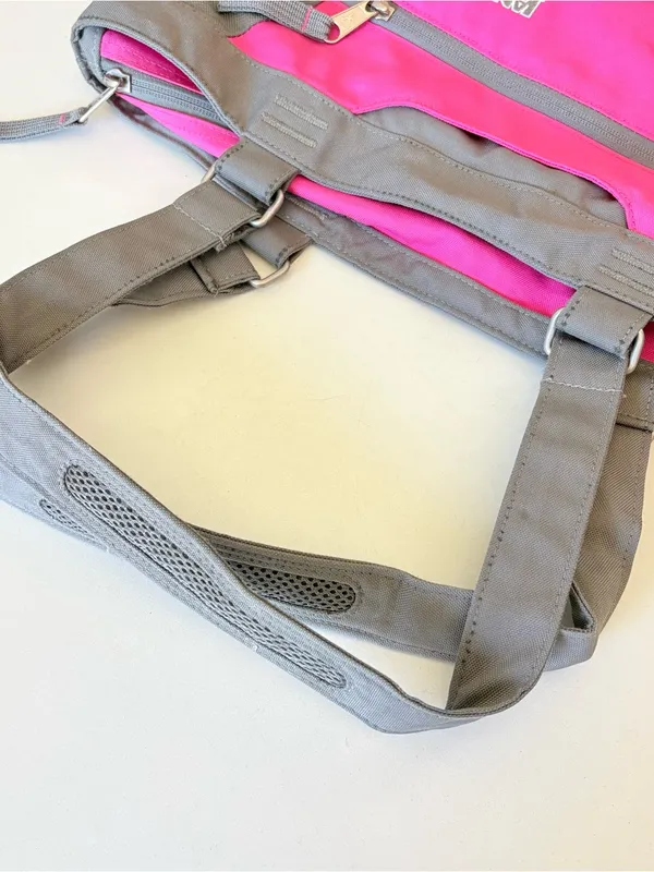 JanSport Ella Daily Tote Handbag Carryall Duffel Bag Pink and Gray 17x13" - Image 4