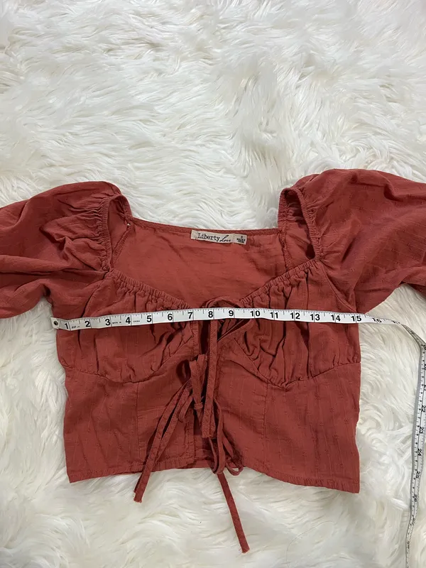 Liberty Love Terracotta Puff Sleeve Blouse  - Image 6