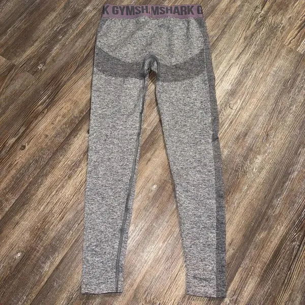 Gymshark Women’s Gray Toned Low Rise‎ Training Athletic Logo Legging Size XS - Image 2