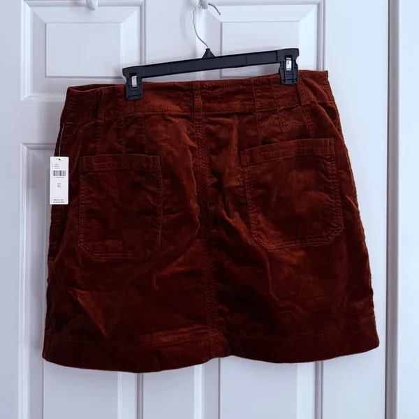 Maeve Colette Corduroy Button Front Mini Skirt Size XL Copper NWT Anthropologie - Image 5
