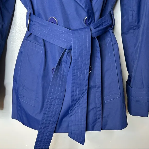 London Fog‎ Blue Belted Jacket Size S - Image 4