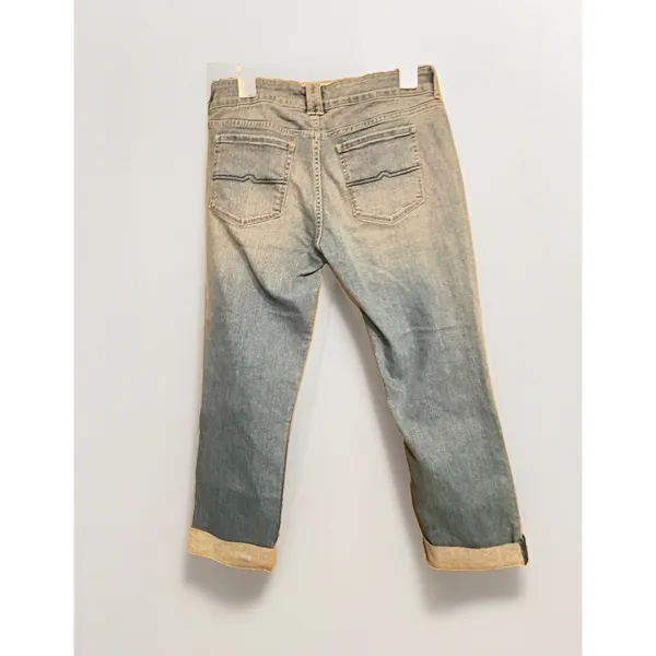Arizona Jeans Co Womens Size 11 Light Wash Cuffed Ankle Cropped Jeans NWT - Image 2