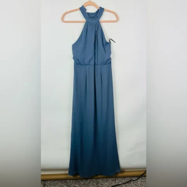 LULU'S Beyond Explanation Slate Grey‎ Maxi Dress Size Medium - Image 8