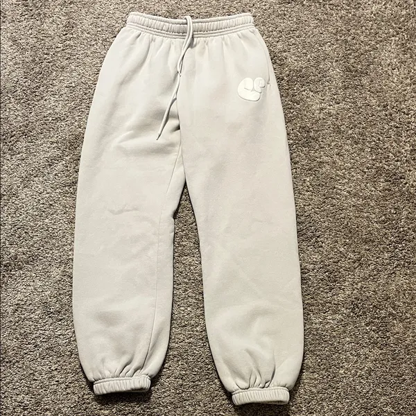 Princess Polly Women’s Track‎ Pants Bubble Text Grey & Cloud White Size 4 - Image 2