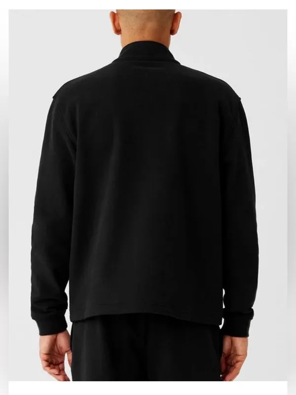 Alo Yoga Renown Heavyweight 1/4 Zip Sweatshirt Black Unisex Medium Pullover M⁠ - Image 8