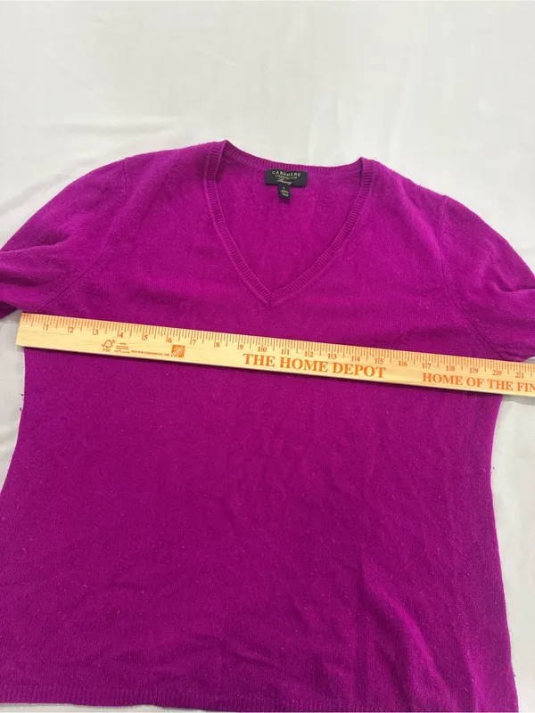 Charter Club Cashmere Charter Club Womens Large V Neck 100% Cashmere Sweater - Image 5