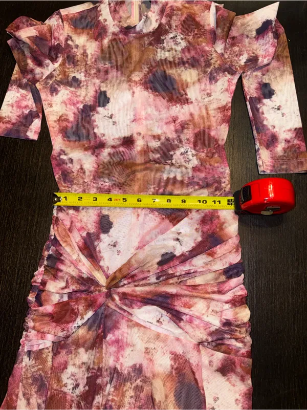 Bardot Lea Mesh Dress in Tie Dye Wedding Party Dress Size Small - Image 6